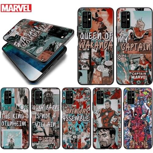 Silicone Cover Marvel retro comic superhero For Honor 9 9S 9A 9C 9X 9N 9i V9 10 10i 10X X10 Lite Pro Shockproof Phone Case