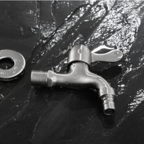 SUS304 Stainless Steel bathtub faucet bibcock tap,Bathroom mop pool wall faucet, Chrome wall mounted bibcock tap washing machine