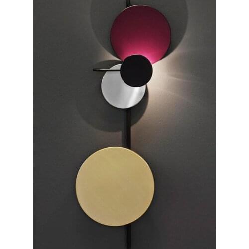 Modern led novelty wall lamp nordic living room bedroom bedside lamp red / green / blue / pink decoration room starry wall lamp