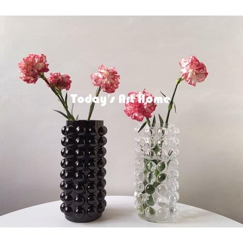 Bubble glass flower vase modern home decoration three-dimensional polished vase creative home decoration