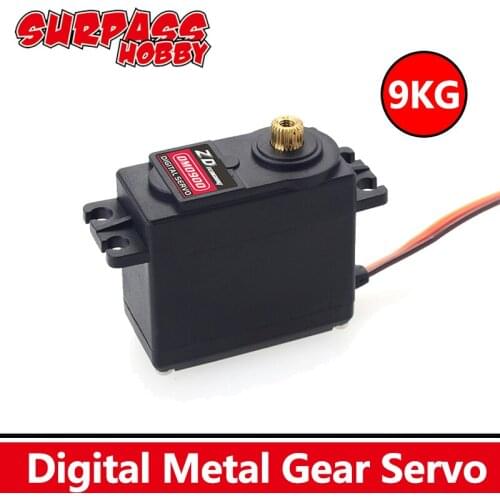 SURPASS HOBBY Aluminium High Speed Metal Gear Waterproof Servo 9kg Metal Gear Standard Servo DM0900 for 1/8 1/10 RC Car Traxxas