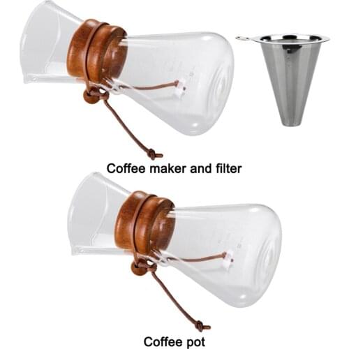 Heat Resistant Clear Glass Teapot With Infuser Coffee Tea Leaf Herbal Pot