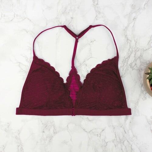 Sexy Lace Bra Push Up Bras For Women Bra Cross Breathable Backless Women Underwear Bra