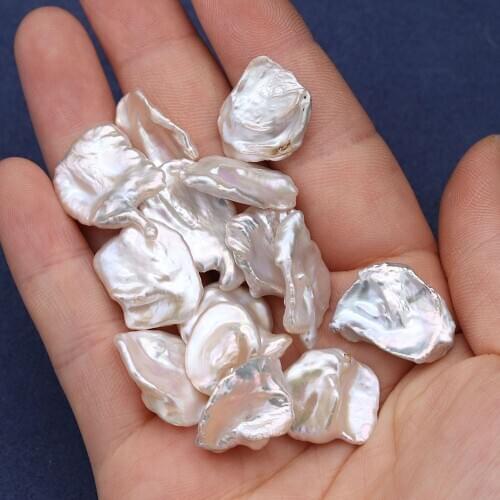 1PC Natural Freshwater Pearl Beads Petal Shape No Hole Loose Bead for DIY Charm Necklace Bracelet Jewelry Making Size 13-18mm