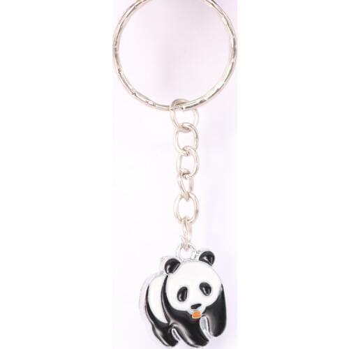 1Pcs Chinese Panda Charms Keychain For Keys Car Key Ring Souvenir Gifts Couple Handbag Jewelry Accessories KC30
