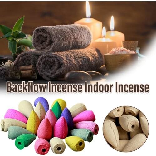 10/20/50/60/100/120pcs Indoor Incense Cones Natural Backflow Incense Burner Mixed Spa Yoga Meditation Aromatherapy For Home