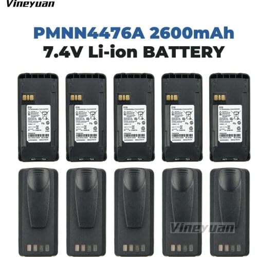 10Pcs 2600mAh Li-Ion External Battery Pack for Motorola CP185, CP476, CP477, EP350 Radio With Belt Clip