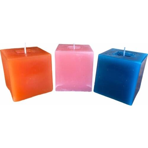 3 Colorful Cube Scented Candles, Accessory Lighting Decoration Decor Bath Colon House Marine Candle Venus Gift Witch