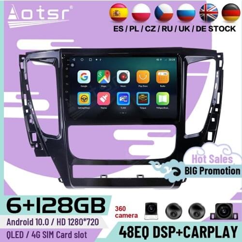 6+128G Carplay Multimedia Stereo Android Player For Mitsubishi Pajero 2016 2017 2018 GPS Navigation Car Radio Receiver Head Unit