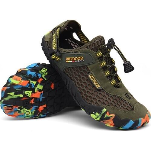 Unisex Summer Swimming Water Shoes Aqua Shoes For Men Women Draining Hole Non Slip Surfing Breathable Beach Male Wading Shoes