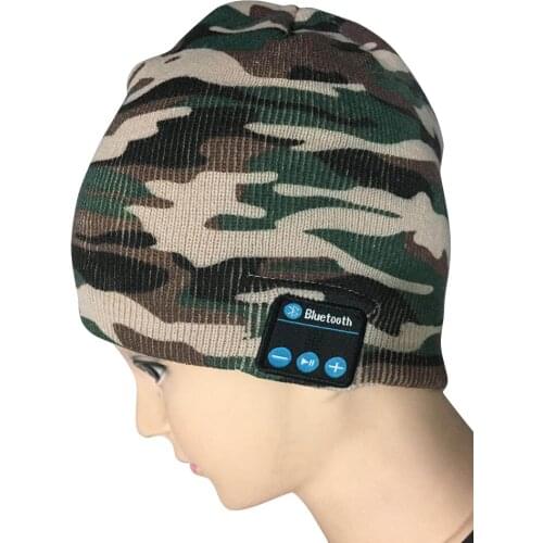 Bluetooth Knitted Hat Camouflage Personal Bluetooth Hat Headset bluetooth earphone headphones bluetooth headphone earphones