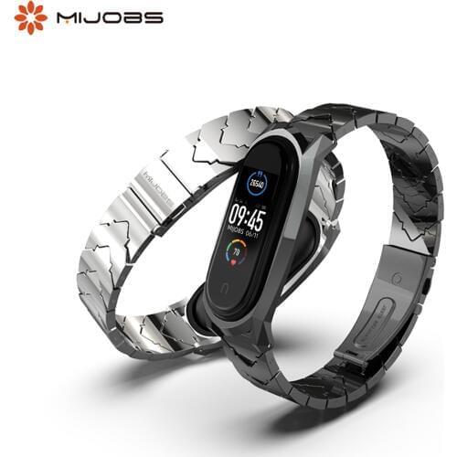 For Xiaomi Mi Band 6 5 4 Bracelet Wristband for Mi Band 3 Strap Stainless Steel Metal MiBand Wrist Band Strap Mi Band 5 Pulsera