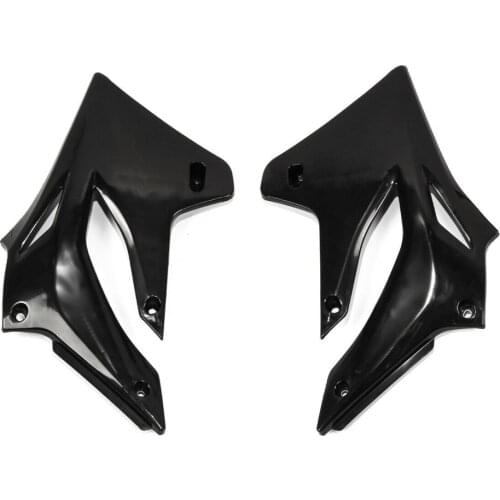 Pair Black/White/Green Front Side Cover Panel Cowl Fairing Oil Tank Cover for Kawasaki KLX250 D-Tracker 2004-2007
