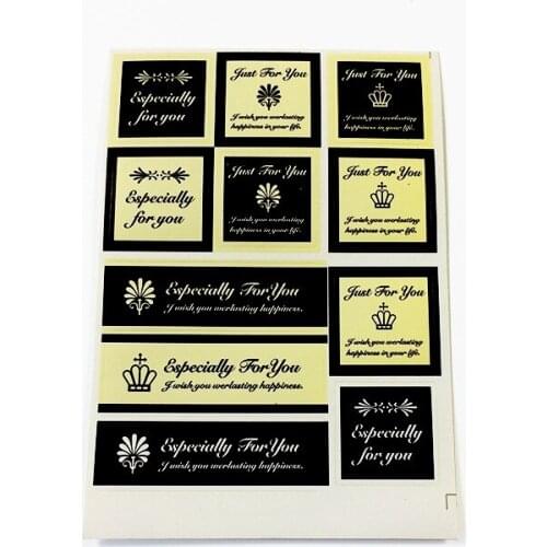 110pcs/lot Black & White "Especially For You" Black Yellow Seal DIY Multifunction Gift Sticker DIY Sealing Sticker