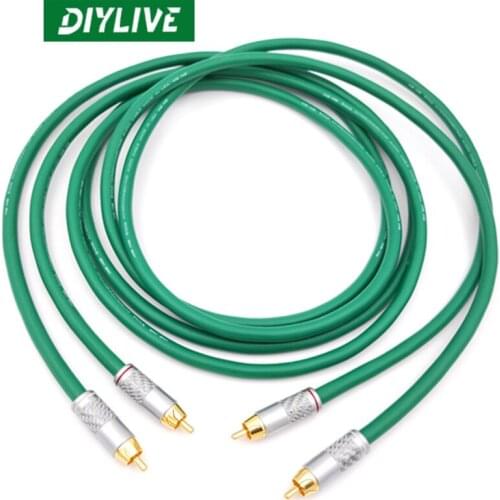 DIYLIVE McIntosh fire level 4 core copper silver plated RCA signal cable double lotus audio cable M835