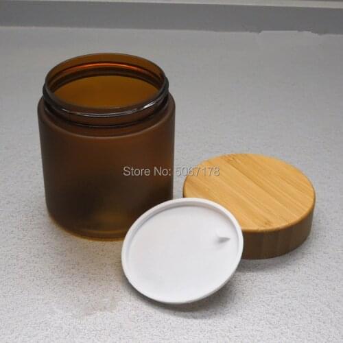 10pcs Frosted Brown 250g Plastic Cream Bottle Refillable Cosmetic Body Lotion Jar Empty Handmade Mask Powder Containers