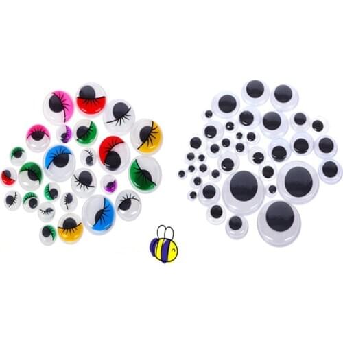 20-500pcs 4-50mm Activity Eyes Moving Eyeball Plastic Eyes Scrapbook With Adhesive Sticker Child Animals Doll Toy DIY Crafts