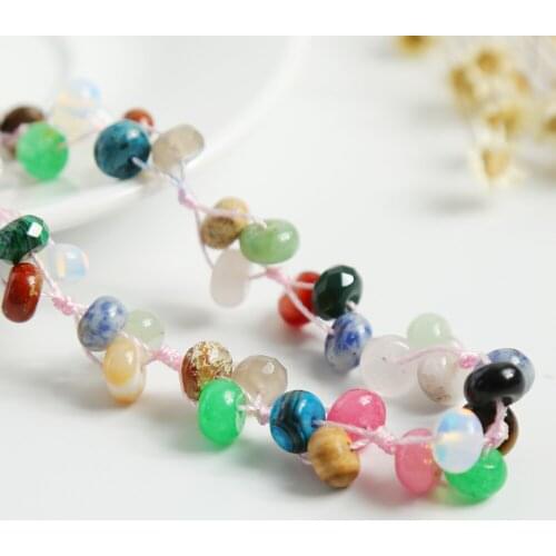 GYWYN brand new multicolor hand-woven natural stone beads female necklace