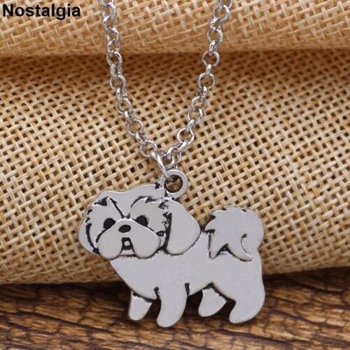 Nostalgia Cute Dog Necklace Animal Puppy Pendant Trendy Jewelry Gift For Pet Lovers
