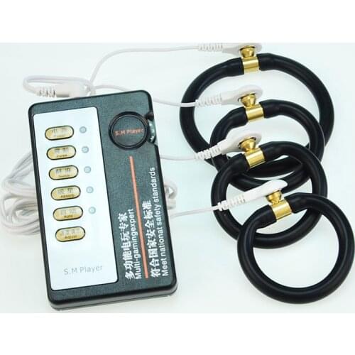 Electric Shock Penis Ring Massage Electro Cock Rings Sex Toys Electro Stimulation Sex Toys For Man