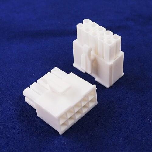 10pcs Plug Housing 2x5 Position 10 Pin Connector 4.14 mm 0.163" Dual Row Mini Universal Mate-N-Lok Rectangular Cross 770580-1