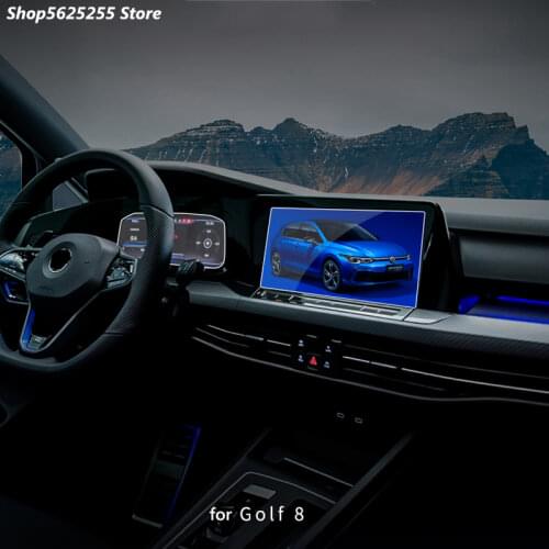For Volkswagen VW Golf 8 MK8 2020 2021 GPS Navigation Screen Tempered Glass Membrane Anti Blue Ray Protector 10inch 8.25inch