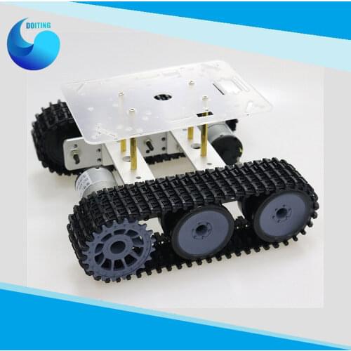 RC Metal Robot Tank Chassis mini TP100 Crawler Caterpillar Tracked Vehicle with Plastic Track for Arduino diy educational kit