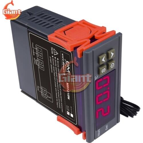 MH1210W Digital Temperature Controller 110V 220V 12V 10A Thermostat Adjustable Temperature Control Switch Temperature Regulator