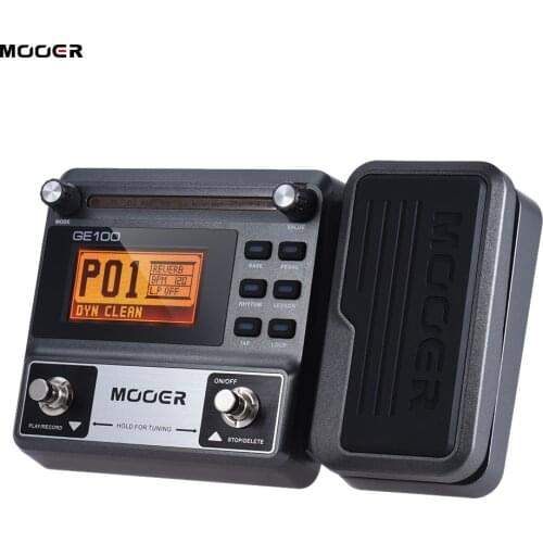 MOOER GE100 Guitar Multi-effects Processor Effect Pedal with Loop Recording high brightness LCD display pedal Effect pedal