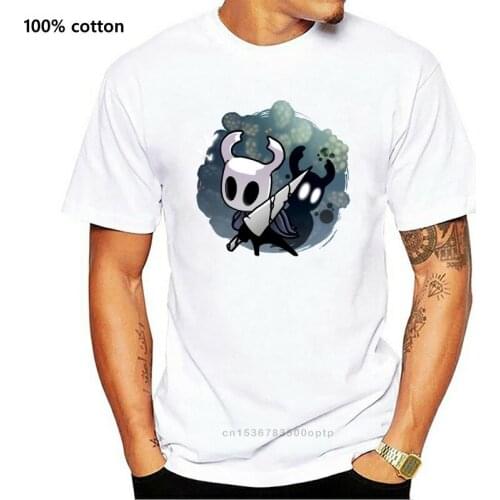 Hollow Knight Shadow Men T Shirt Top Tee 100% Cotton Humor Men Crewneck Tee Shirts