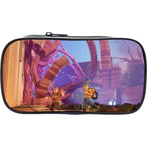 Game It Takes Two Pencil Bag Zipper Pencil Box Kids Stationery Gift Cute Canvas Pen Box Stationery Storage Bag Kids Gift