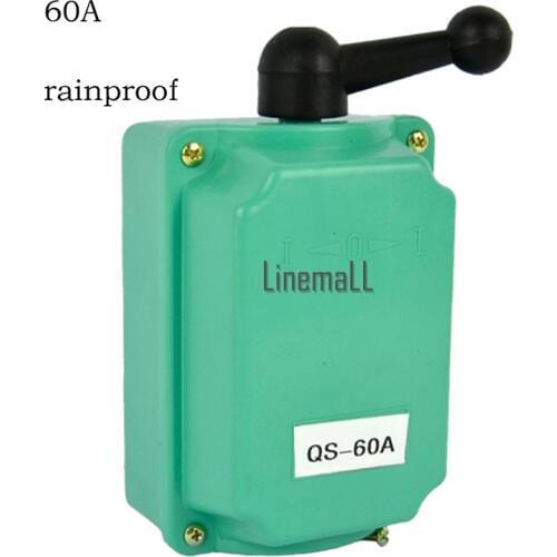 60A Drum Switch Amp Drum Switch Forward/Off/Reverse Motor Control Rain Proof Reversing