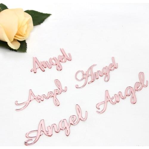 Personalized Acrylic Place Name Setting Customized Guest Name Coordinates Clear/Gold Land Card Wedding Birthday Party Decoration