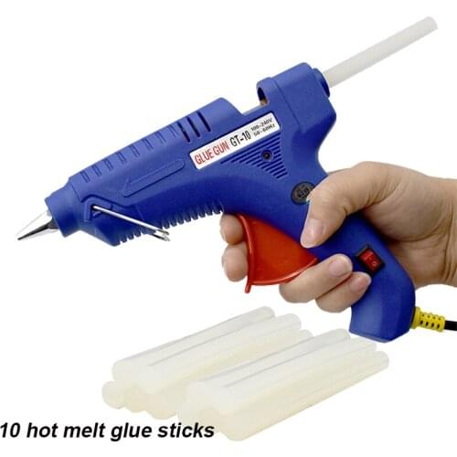 20-100W Hot Melt Glue Gun with 7/11mm Glue Sticks Industrial Mini Guns Thermo Electric Heat Temperature Repair Tool DIY