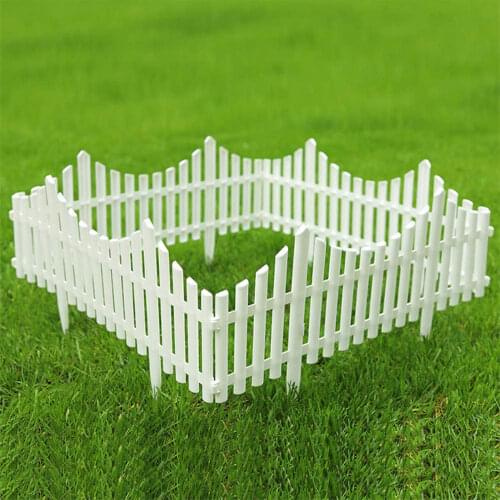 Insert Type Plastic Garden Fence with Buckle, Modern Style Removable Flower Bed Fencing Barrier