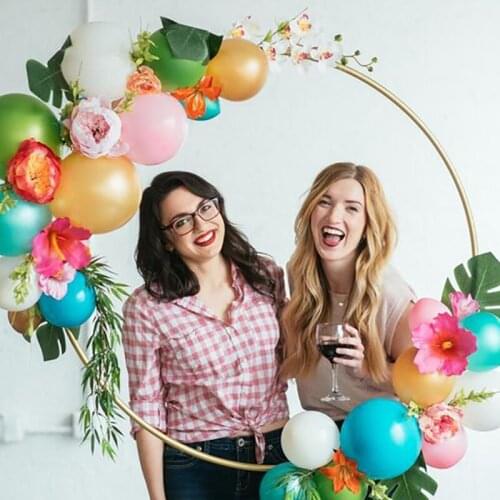 Plastic Artificial Flower Wreath Frame Wedding Backdrop Decoration Photobooth Props DIY Wreath Bow Baby Shower Wedding Decor