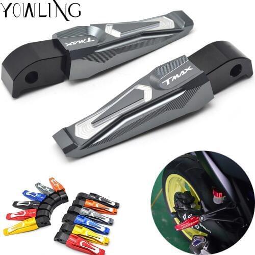 CNC Motorcycle Rear Foot Rests Pegs Passenger Footrests For YAMAHA TMAX500 TMAX530 TMAX 500 T-MAX530 T-MAX500 XP500 XP530