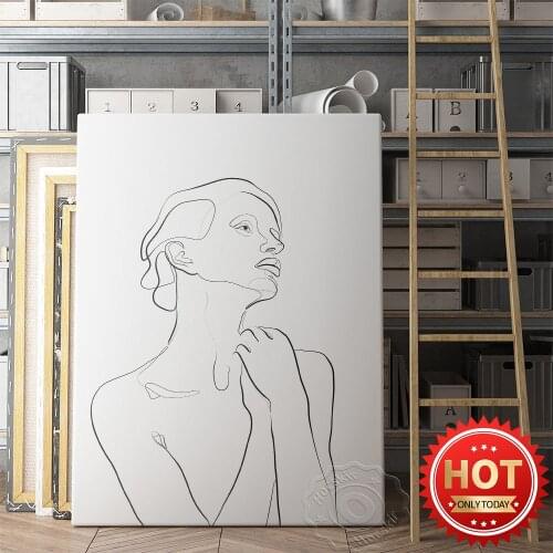 Abstract Line Woman Sexy Poster, Concise Figure Body Art Prints, Nordic Minimalism Wall Painting, Female Still Life Home Decor