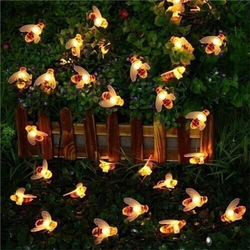 20/30/40LED USB/battery Honey Bee Fairy String Lights Garden Wedding Party DIY Room Decoration Lamp Lights String