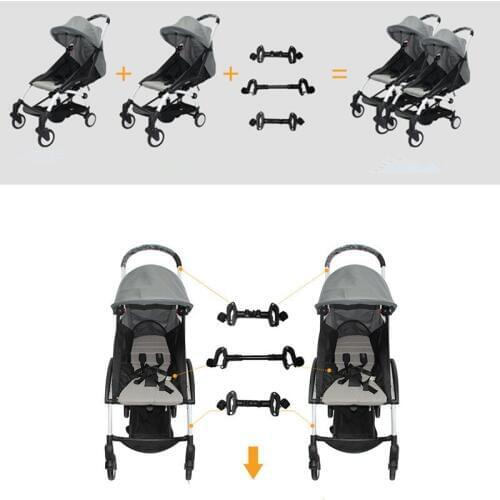 3pcs Safety Stroller Connector Pram Twins Linker Universal Easy Use Coupler Bush Portable Joint Adjustable Pushchair Accessories