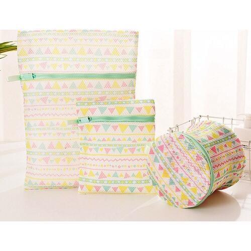 6 Sizes Bra Lingerie Laundry Bags Geometric Printing Folding Dirty Laundry Bag Wash Underwear Large Capacity Washing Machine Bag