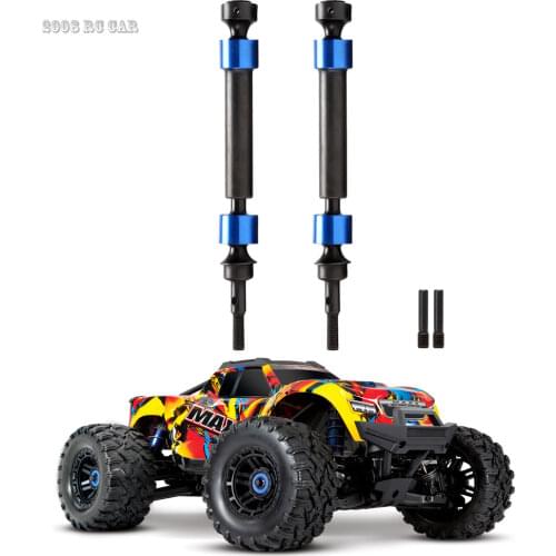 #8950 2pcs Hard Steel Splined CVD Driveshaft Axles Front/Rear For RC CAR Traxxas Monster Truck MAXX 4S 89076-4 NEW ENRON 1:10