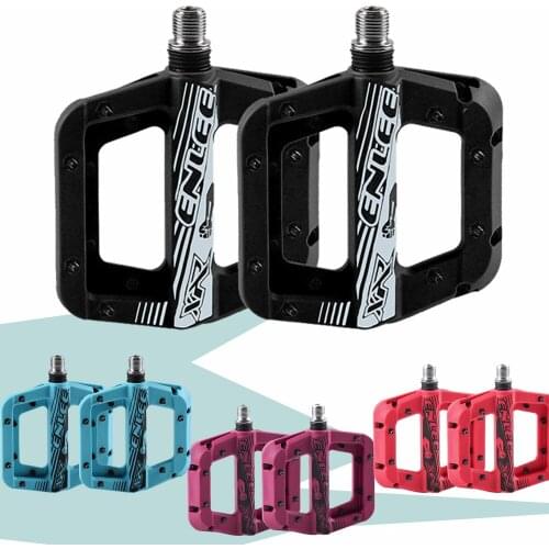Bicycle Pedals Nylon Fiber Ultra-light Mountain Bike Pedal 4 Colors Big Foot CNC MTB 9/16 inch Bike Bearing Pedals Cycling Parts