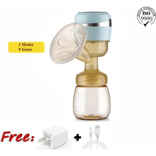 Integrated Electric Breast Pump Smart Single-Handed 3 Modes 9 Gears Breast Pump Wireless Breast Collector LCD Screen Dual Freque