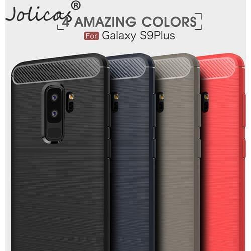 Back Cover Fundas For Samsung Galaxy S9 Case Carbon Fiber TPU Dirt Resistant Phone Cases For Samsung Galaxy S9 Plus Bag