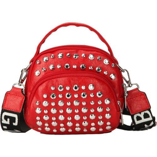 Crossbody Bags For Women Korean Version Of The Rivet Pouch Fashion Wild Ins Super Fire Broadband Girl Messenger Handbags D224