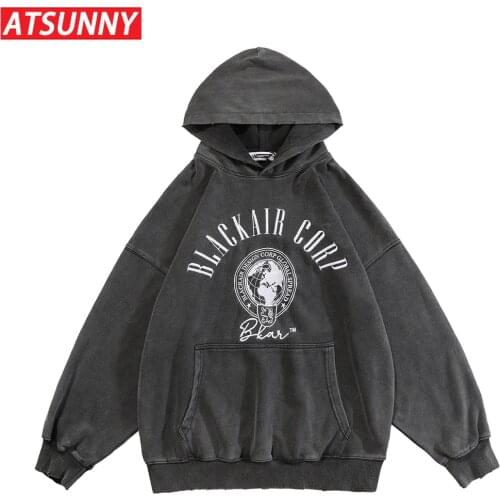 ATSUNNY Streetwear Vintage Retro Japanese Style Harajuku Sweatshirt Anime Girl Knitted Sweatshier Hoodie Pullover