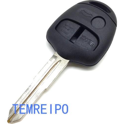 10pcs/lot car key for Mitsubishi 3 buttons remote key blank with MIT8 blade right side Pajero Triton Lancer Evo