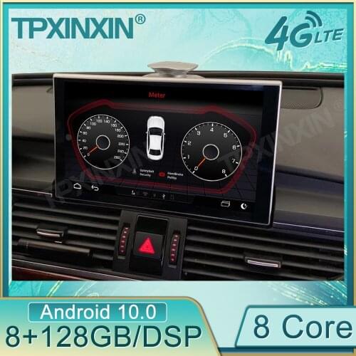 Android 10.0 8 Core 8+128GB Car Multimedia Player For Audi A6 C7 2012~2018 Auto GPS Navigation Touch Screen