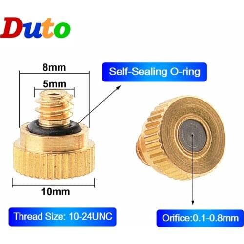 Free shipping 5 pcs Brass Atomizing Lawn Mist Sprinkler Gardening Spray Nozzle misting fog Cooling Humidifying Cooling Nozzle